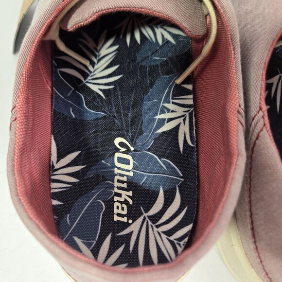 Size 11.5 Olukai Tradewind Shoes Men\'s Casual Lace Up Boat Beach Shoe Red Lava main image 6
